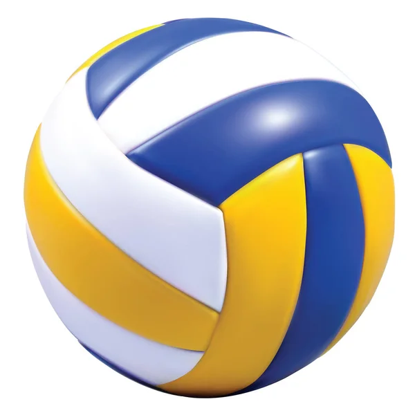 Volleyball Coloré Vecteur Réaliste — Image vectorielle