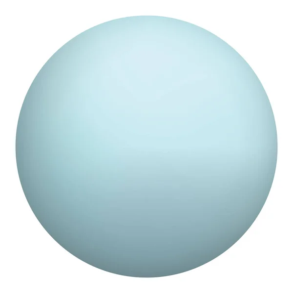 Planète Uranus Isolée Sur Fond Blanc Vecteur Réaliste — Image vectorielle