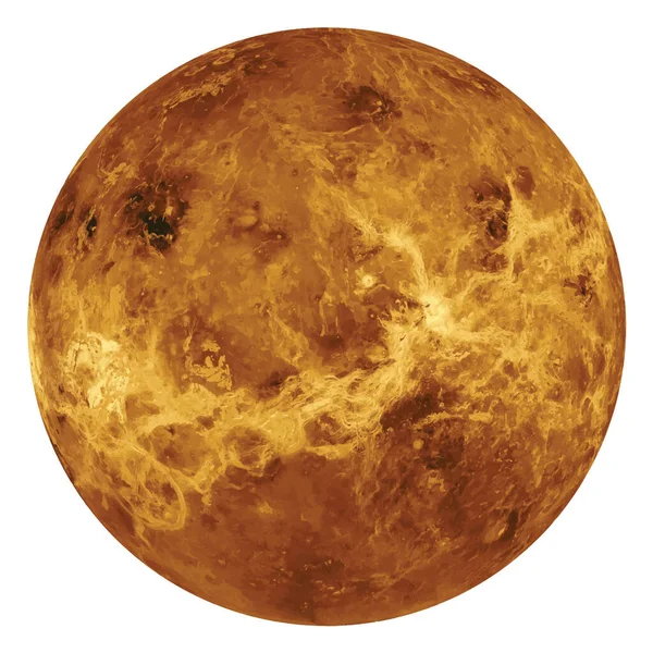 Planeet Venus Geïsoleerd Witte Achtergrond Realistische Vector Rechtenvrije Stockvectors