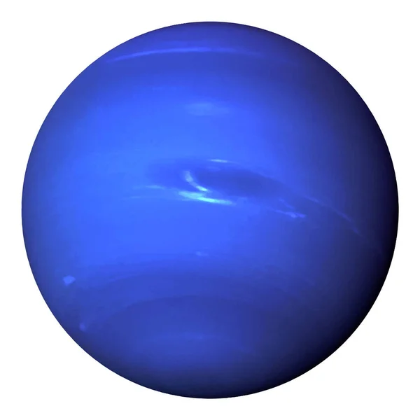 Планета Нептун Ізольована Білому Тлі Реалістичний Вектор Стоковий вектор