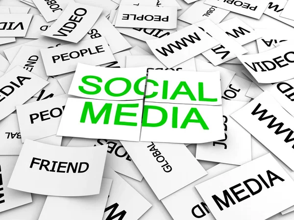 Testo dei social media — Foto Stock