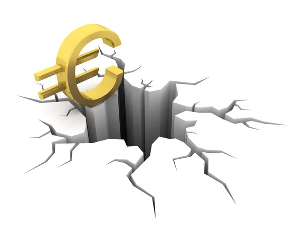 Euro and hole — Stock Photo, Image