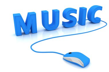 Bilgisayar fare ve word müzik. 3D Görüntü Oluşturucu