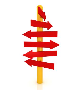 Kılavuz yazı, kırpma yolu olan beyaz arkaplanda izole edilmiş. 3d resim düzenleyici