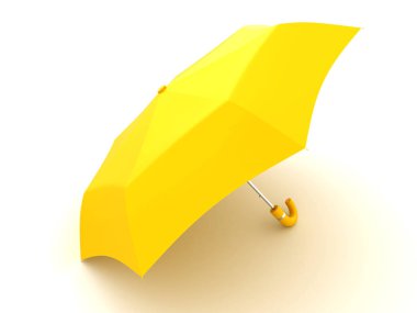 Korunma için şemsiye - kavramsal imaj. 3d resim düzenleyici