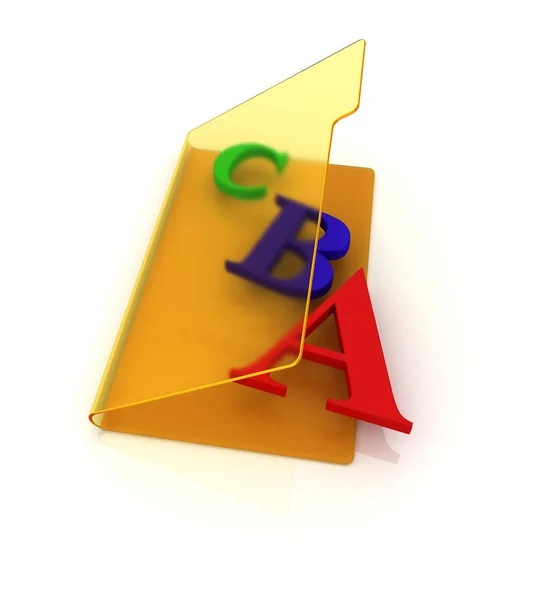 Computer folder with ABC files — Stock Photo, Image