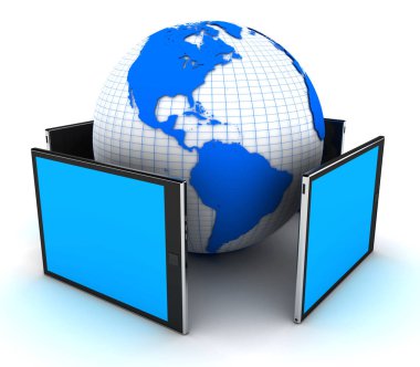 Tablet Pc seyyare yerküre ile elektronik modern bir kavramdır