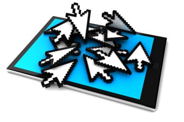 Taşınabilir tablet pc el imleci ile