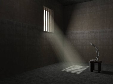 Husband is in prison - conceptual image clipart