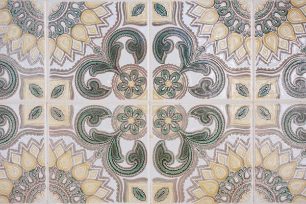Traditionele Azulejos Tegels Gevel Van Oude Huis Portugal — Stockfoto