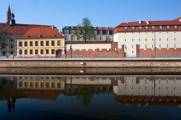 Opis View Grodzka Street Odra River Wroclaw Poland — Stock Photo, Image