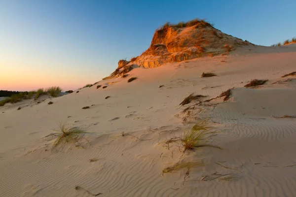 Sunset Dunes Slowinski National Park Poland — Stock Photo, Image
