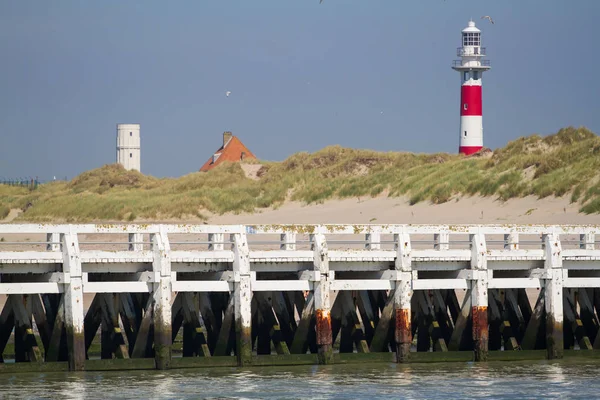 Pier Nieuwpoort West Flanders Belgium — Stock Photo, Image