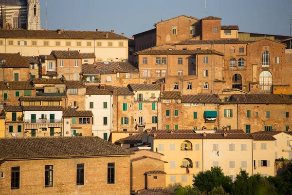 Closeup Siena Buildings Toscana Itália — Fotografia de Stock
