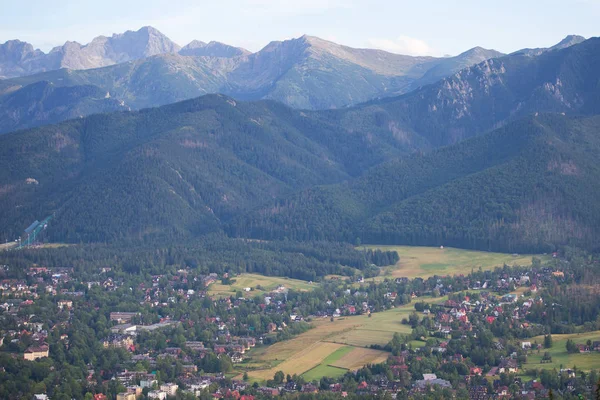 Vista Para Cidade Zakopane Montanhas Tatra Polônia — Fotografia de Stock