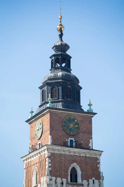 Iglesia Tower Mariacki Cracovia Polonia — Foto de Stock