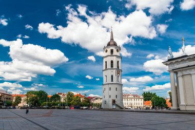 Vilnus Sityscape merkezi kare yaz gün
