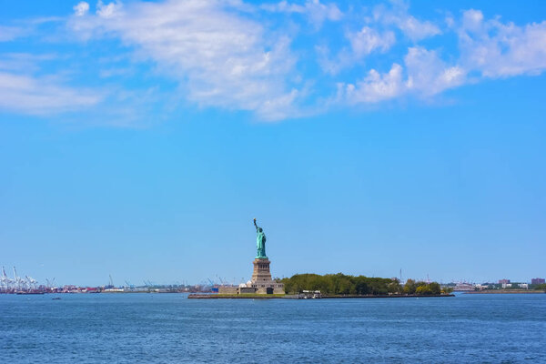 View of Statue of Liberty from the gulf