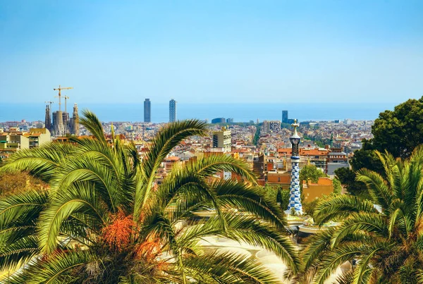 Görünüm Harika Park Guell Barcelona Spanya — Stok fotoğraf
