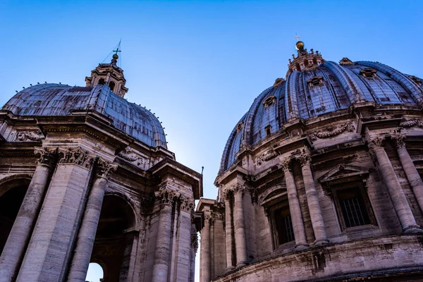 Dome Peter Basilica Vatican Evening — Stock Photo, Image