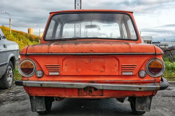 Sowjetisches Retro Auto Zaz Oder Saporoschez Alte Rostige Und Schmutzige — Stockfoto