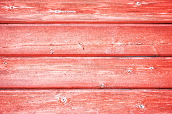 Old Red Wooden Background Peeled Paint — Stock Photo, Image