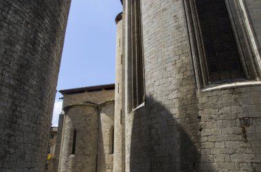 Gerona antik şehir eski binalar