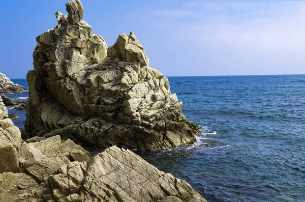 Litorais Rochosos Mar Mediterrâneo — Fotografia de Stock