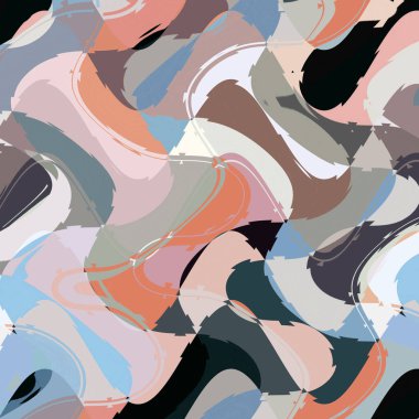 turuncu ve mavi uygulama, kamuflaj desen Tekstil için