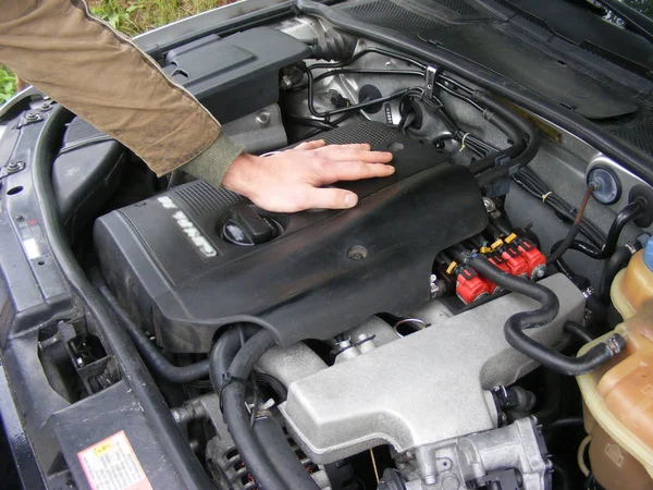 Servicio Automático Reparación Automotriz Después Rotura — Foto de Stock