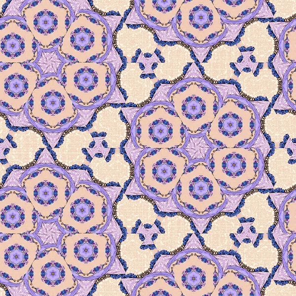 Mosaico Contínuo Violeta Para Papel Parede Têxtil — Fotografia de Stock
