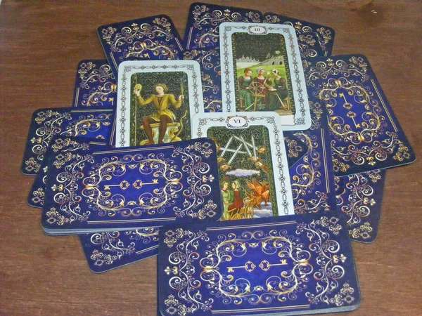 Tarot Középkori Vintage Stílusban — Stock Fotó