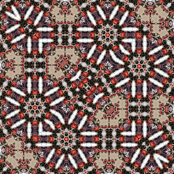 red geometric pattern in frame, print for carpet and rug