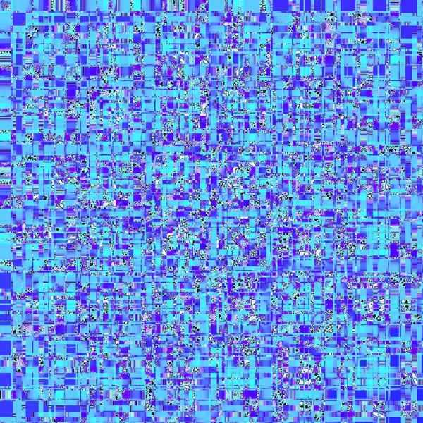 Neon Modré Tyrkysové Mozaiky Vzor Čtverce — Stock fotografie