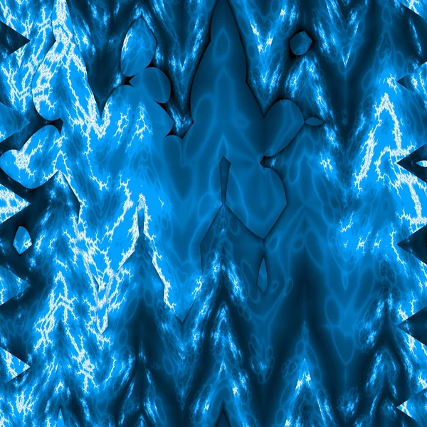 Blue Wave Bright Zigzag Neon Pattern Ocean Effect — Stock Photo, Image