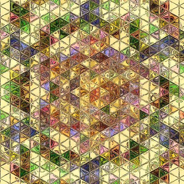 Kolorowe Trójkąty Mozaiki Mozaiki Pastelowych Kolorach — Zdjęcie stockowe