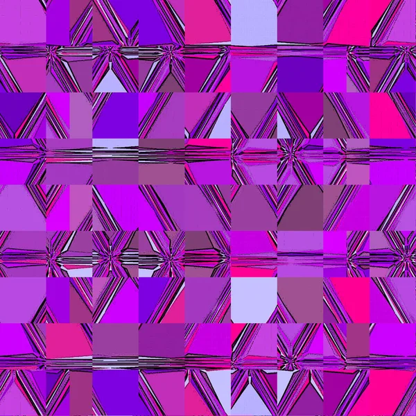 Violeta Púrpura Cuadrados Elementos Mosaico Continuo —  Fotos de Stock
