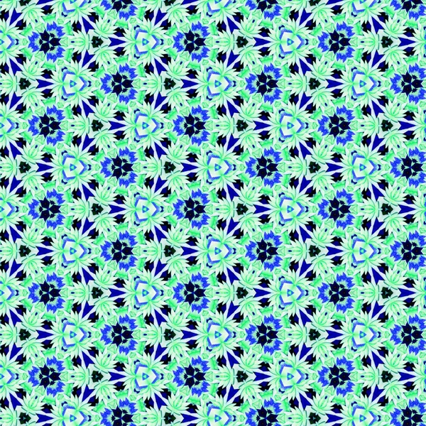 Abstrato Estrelas Flores Padrão Fundo Efeito Azul Cornflower — Fotografia de Stock