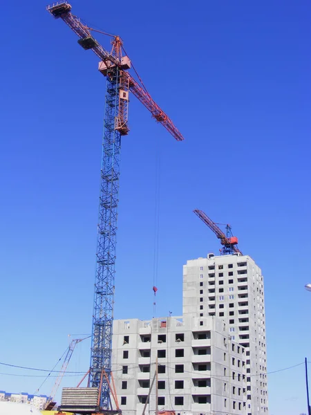 Skylines Construction Site Crane Building Minsk Belarus — Stock Photo, Image