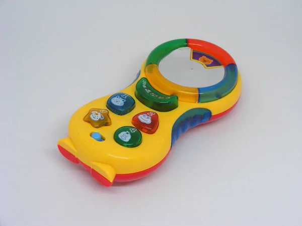 Іграшка Стільниковий Телефон Ізольовано Білому Тлі — стокове фото