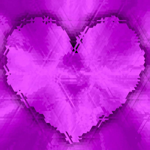 Ultra violet gradient background with violet purple polygonal heart shining effect