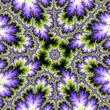 sarı ve mor fraktal desen