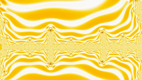 Фрактальный Фон Жёлтых Белых Линий — стоковое фото