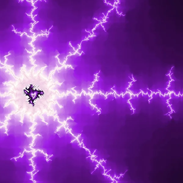 Φράκταλ Ultra Violet Ηλεκτρικού Πλάσματος — Φωτογραφία Αρχείου