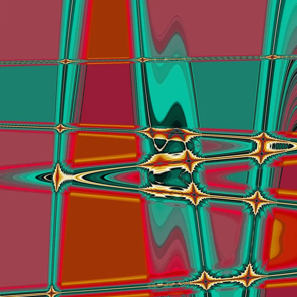 Neon Zigzag Abstracte Textuur Caleidoscoop — Stockfoto