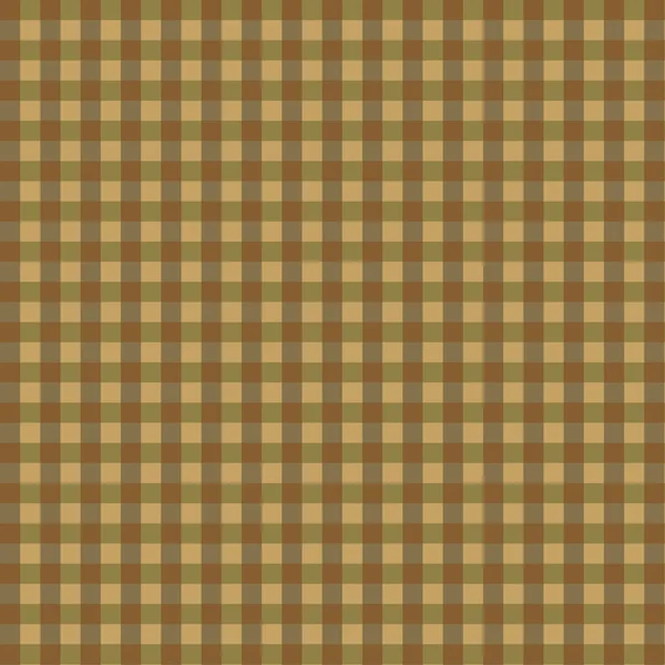 Traditional Square Check Continuous Pattern Ocher Brown — Stock Photo, Image