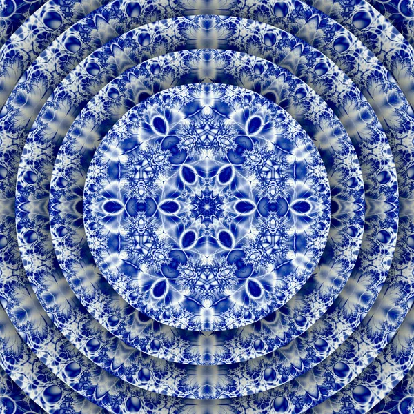 Сніжинка Традиційних Синіх Кольорах Колонках — стокове фото