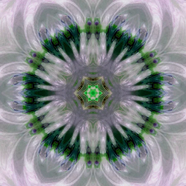 マンダラ緑星アラベスク — ストック写真