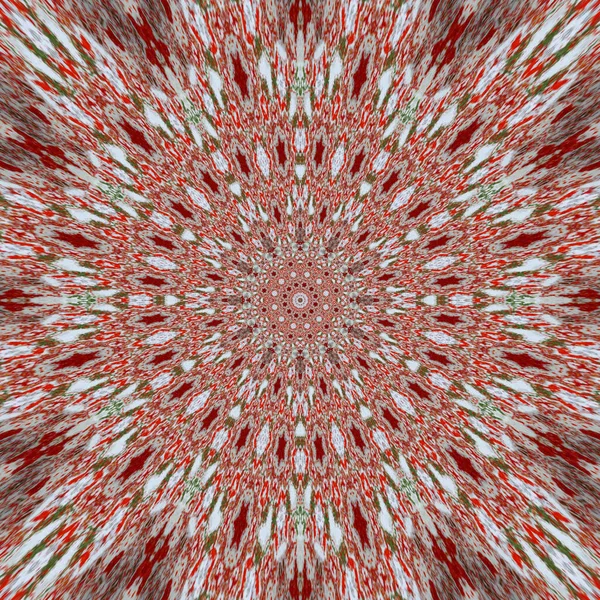 Caleidoscopische Mandala Rode Patroon — Stockfoto