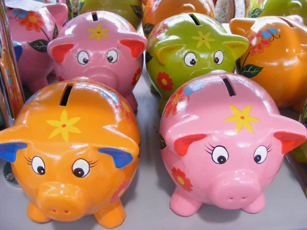 Piggy Bank Chois Sklepie — Zdjęcie stockowe